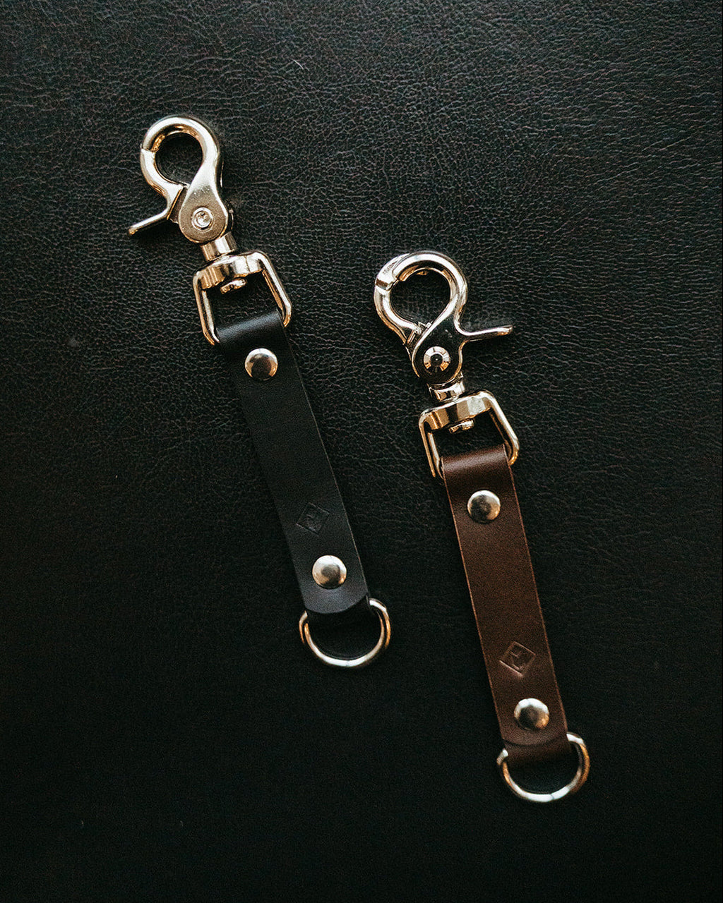 Post Leather Keychain
